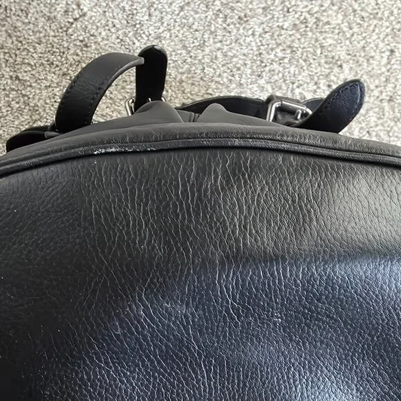 Coach Hudson black pebble leather backpack